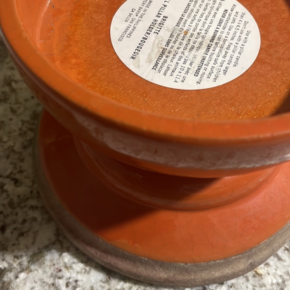 Pottery Barn Tuscan “Brigitte” Small Pillar Candle Holder - Picture 7 of 10